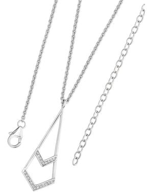 Lucy Quartermaine Solid Sterling Tie Pendant - Metallic