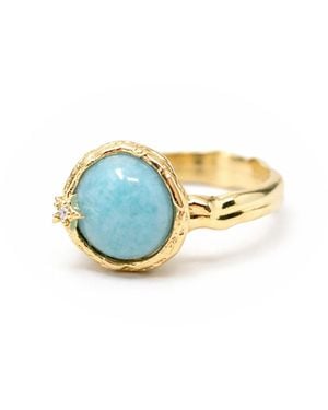 Vintouch Italy Ad Astra Amazonite Ring - Blue