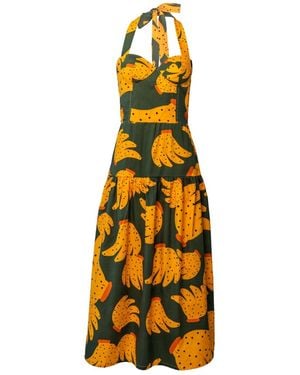 Pineapples Don't Have Sleeves Señorita Banana Dress - Yellow