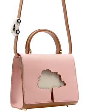Absurde One Way Leather Bag - Pink