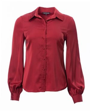 Carloslines Button Down Long Sleeve Shirt - Red