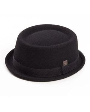 Dasmarca Hats Jack Felt Skimpy Brim Short Brim Rude Boy Mod Style Porkpie Hat - Black