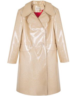 Paloma Lira Neutrals Glitter Nude Coat - Natural