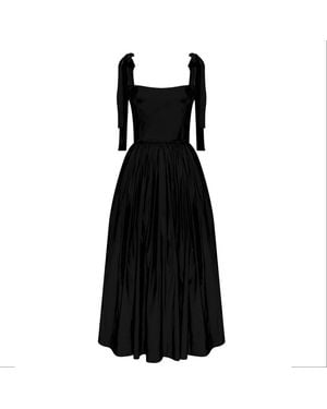 NAZLI CEREN Sibby Midi Dress - Black