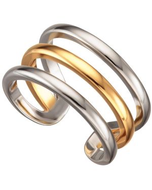 Scream Pretty Mixed Metal Triple Band Ring - Metallic