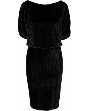 ROSERRY Paris Midi Velvet Dress - Black