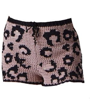 Noblesse Oblige Leopard Shorts - Purple