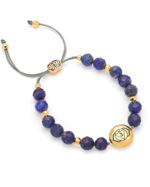 Seven Saints Brow Chakra Lapis Lazuli Psychic Protection And Wisdom Bracelet - Blue