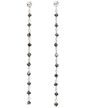 Rahul's Jewels Genuine Diamond Long Drop Earrings - White