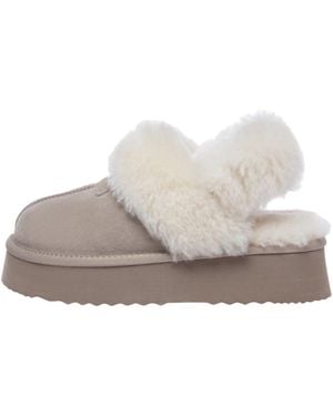 EverAu Australia Neutrals Fantail Leather Slippers With Two Removable Straps - Black