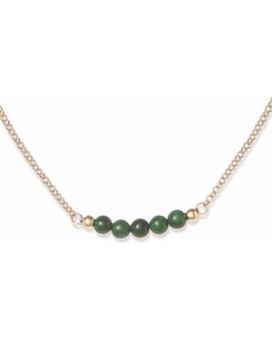 Grosse Jadeite Chalcedony Gemstone Necklace, Series Gem Mix - Metallic