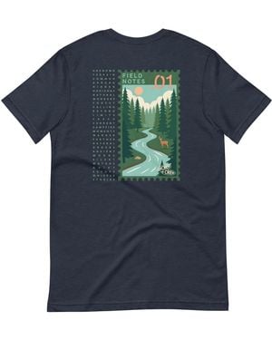 Anchor and Crew Field Notes Postmark Organic Cotton T-Shirt - Blue