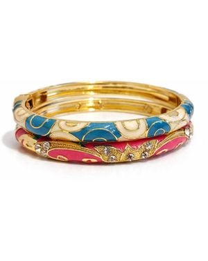 Nuvv Collection Elegant Enamel Bangle With Intricate Details - Multicolour