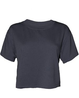 Joeleen Torvick Cropped Box Top Tee - Blue