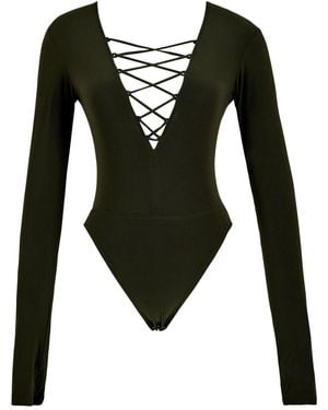 Growny Liona Bodysuit Khaki - Black