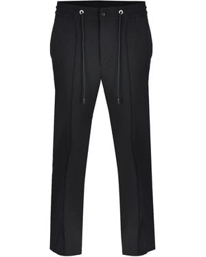 DAVID WEJ Ashford Plain Loose Fit Drawstrings Trouser – - Black