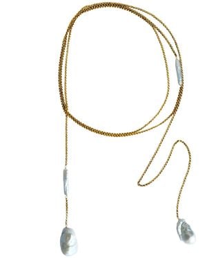 Marquise Swim Necklace - White