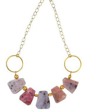 Magpie Rose Peruvian Pink Opal Statement Necklace