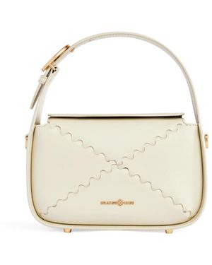 Orange Cube Classic Mosaic Box Bag - Natural