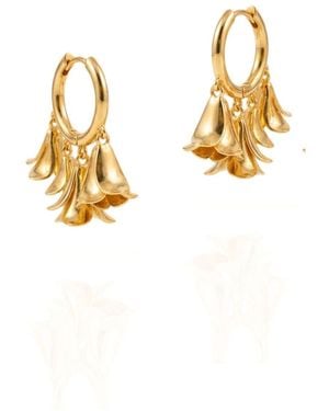Jaredjamin Small Petali Cascading Flower Hoop Earrings - Metallic