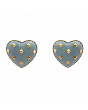 Michael Nash Jewelry Cosette Aqua Heart Resin Stud Earrings - Blue