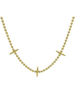 Tory Long The Trio Spike Necklace - Metallic