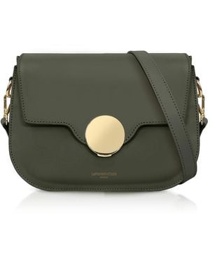 Le Parmentier San Pedro Dark Leather Shoulder Bag - Green