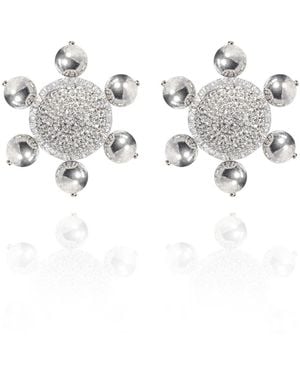 Saule Label Jolie Clip On Earrings - Metallic