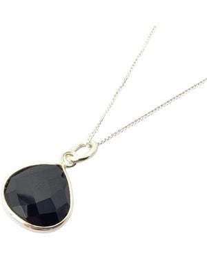 Harfi Sterling Onyx Gemstone Heart Pendant Necklace - Multicolour
