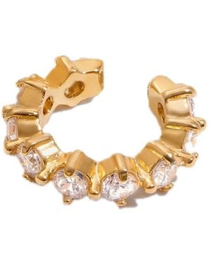 Elk & Bloom Dainty 14K Solitaire Tennis Hoop Ear Cuff - White