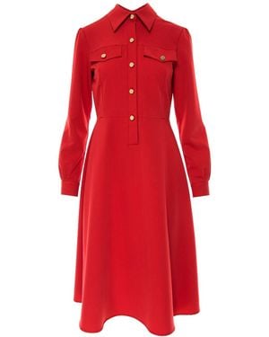 Noria Anis Joy Midi Shirt Dress - Red