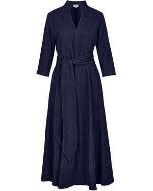 At Last Chelsea Corduroy Midi Dress - Blue
