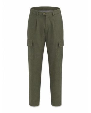 Coulange M23 Khaki Pleated Trousers - Green