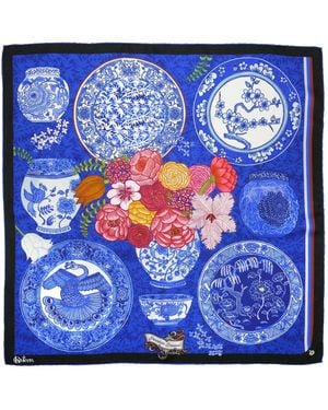 Kueen Silk Scarf - Blue