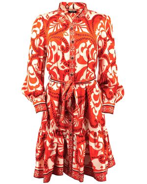 Maui X Lolita Zara Baroque Print Dress - Red