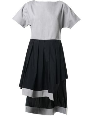 Metamorph Two-Toned Asymmetrical Denim Tunic Dress - Blue