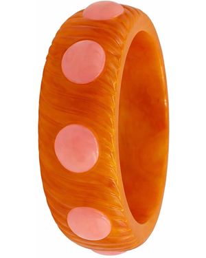 Michael Nash Jewelry Michelle Amber And Light Rose Bangle - Orange