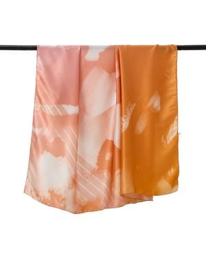 Essenty-Paris Inner Transformation Design – French Satin Silk Scarf - Orange