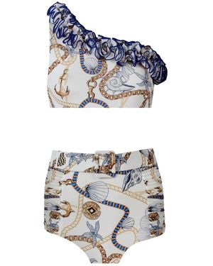 Nur Karaata Alexis Tropezienne Bikini Set - Blue