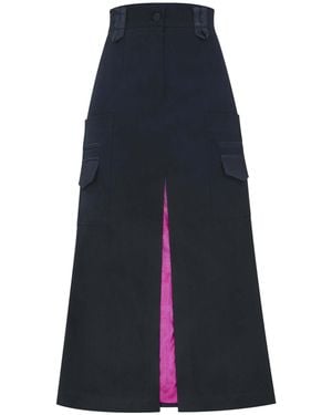 Tia Dorraine Of The Net High-Waist Maxi Skirt - Blue