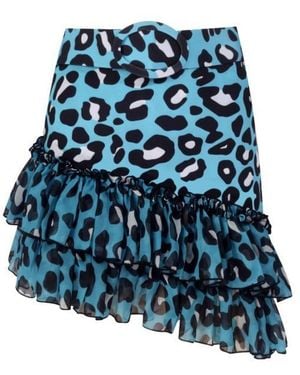 Nur Karaata Tigra Leo Skirt - Blue