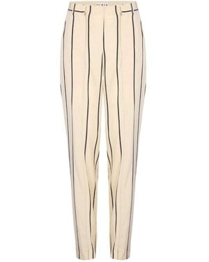 Pcfg Neutrals Free Heaven Kutnia Striped Two Zipped Pant - Natural