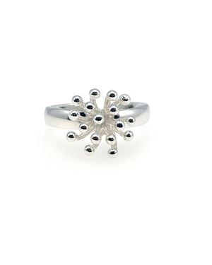 Janus Edinburgh Heather Bloom Sterling Mini Ring - White
