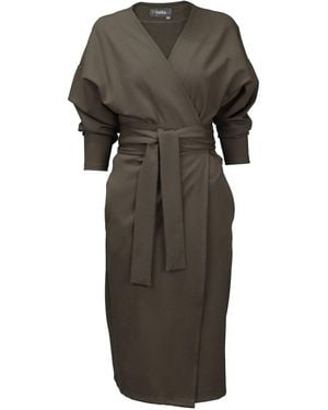 Nola Kimonodress Khaki - Gray