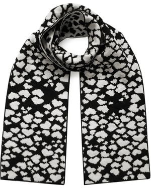 INGMARSON Hearts Wool & Cashmere Scarf Black