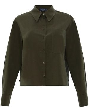 Exquise Snap Button Shirt – Khaki - Green