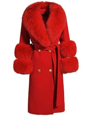 Hortons England Belgravia Cashmere Coat - Red