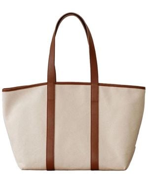 Dāl the Label Structured Tote Bag Tan - Brown