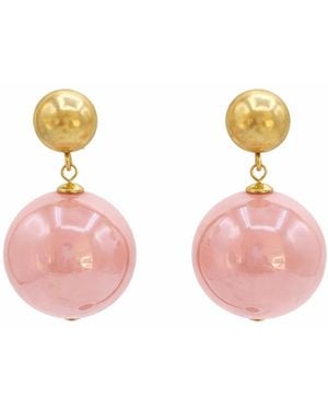 Michael Nash Jewelry Marylynn Ball Drop Earrings - Pink