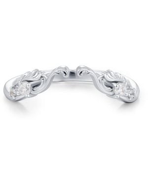 Azura Jewelry New York Dream Weaver Stacking Band Vermeil - White